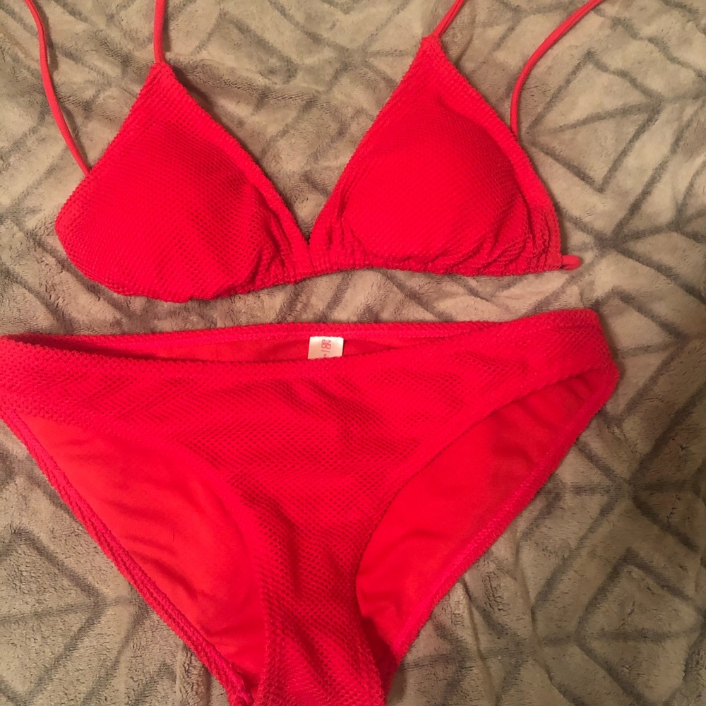 Hot pink bikini